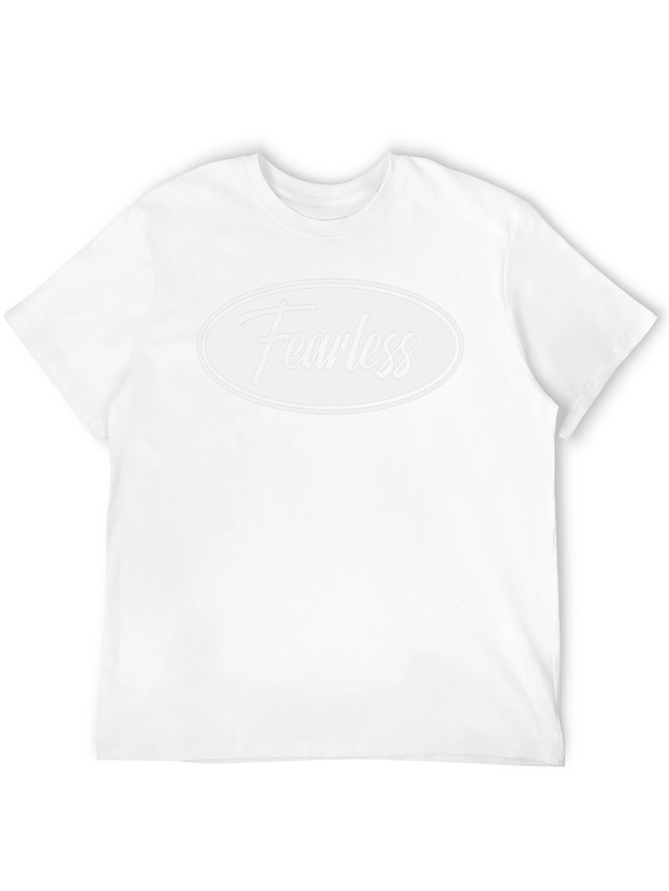 Fearless Black Graphic Tee - Stylish Crew Neck