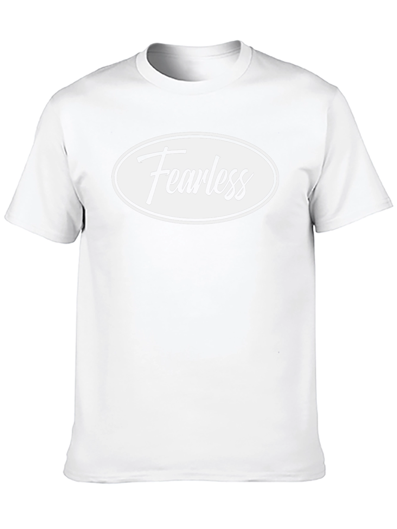Fearless Black Graphic Tee - Stylish Crew Neck