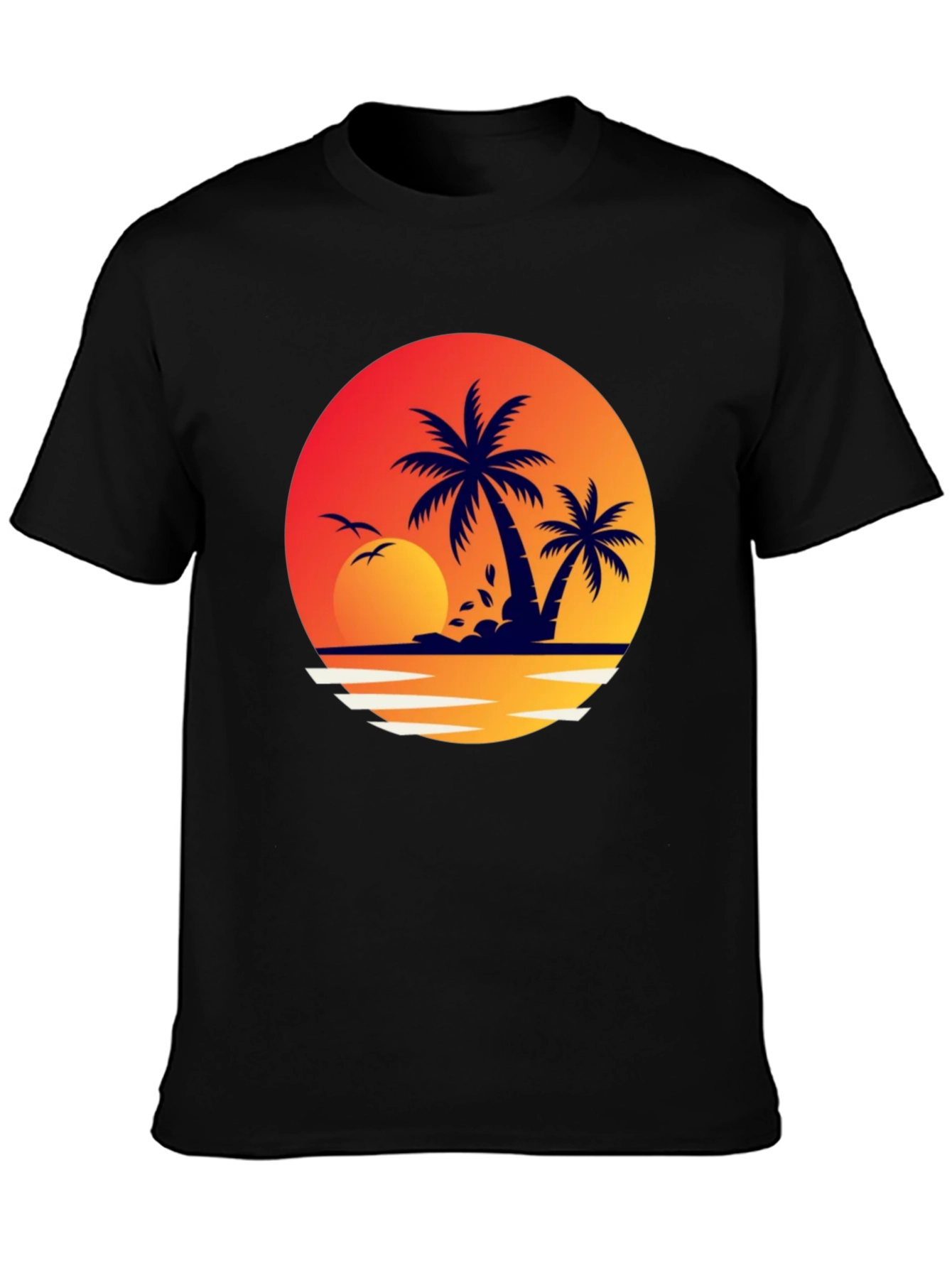 Tropical Sunset Graphic T-Shirt