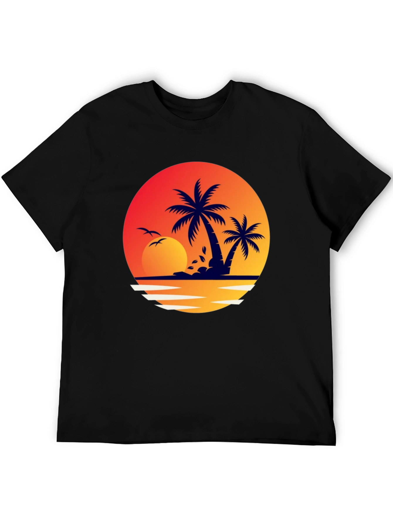 Tropical Sunset Graphic T-Shirt