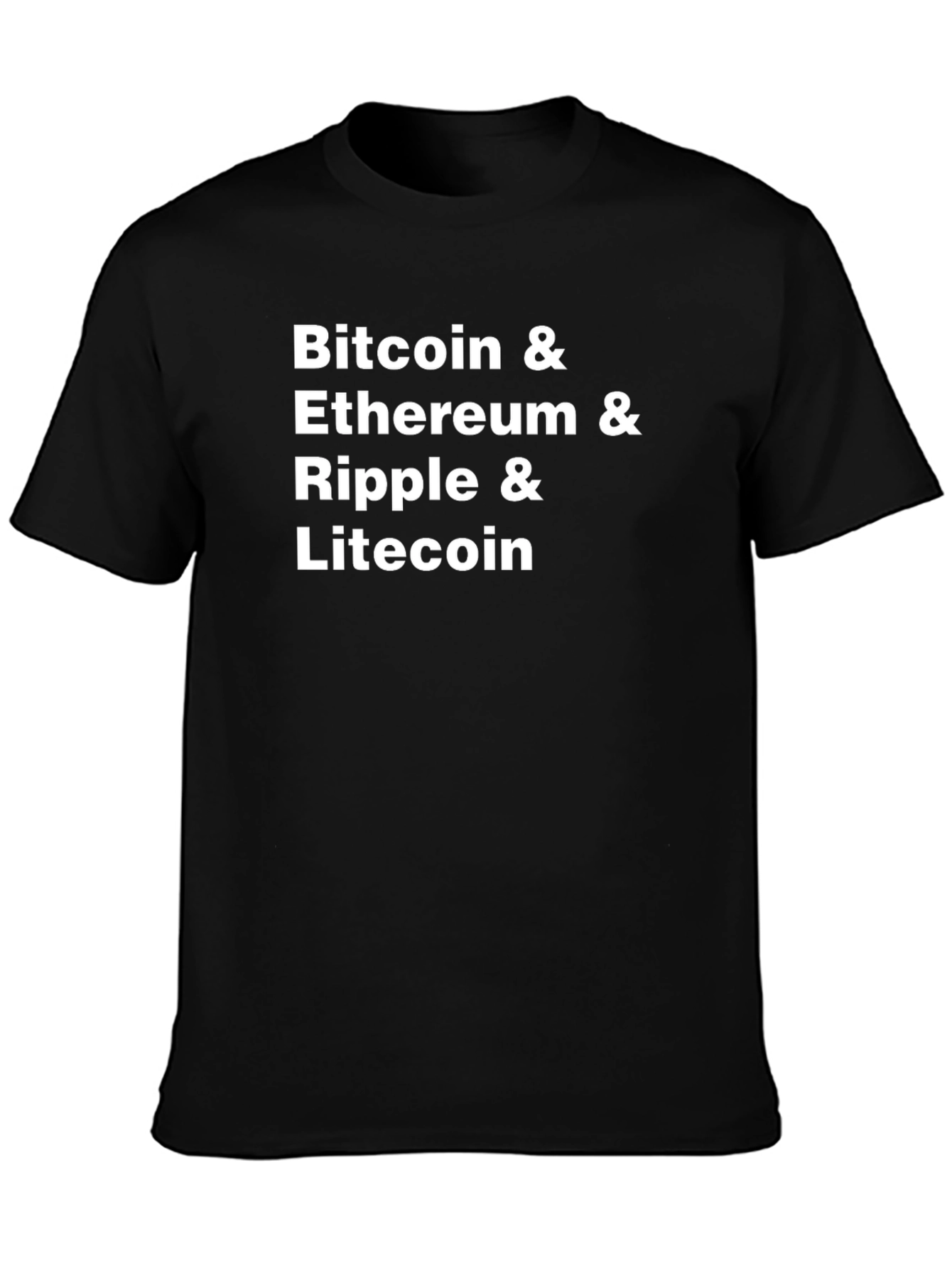 Crypto T-Shirt: Bitcoin Ethereum Ripple Litecoin