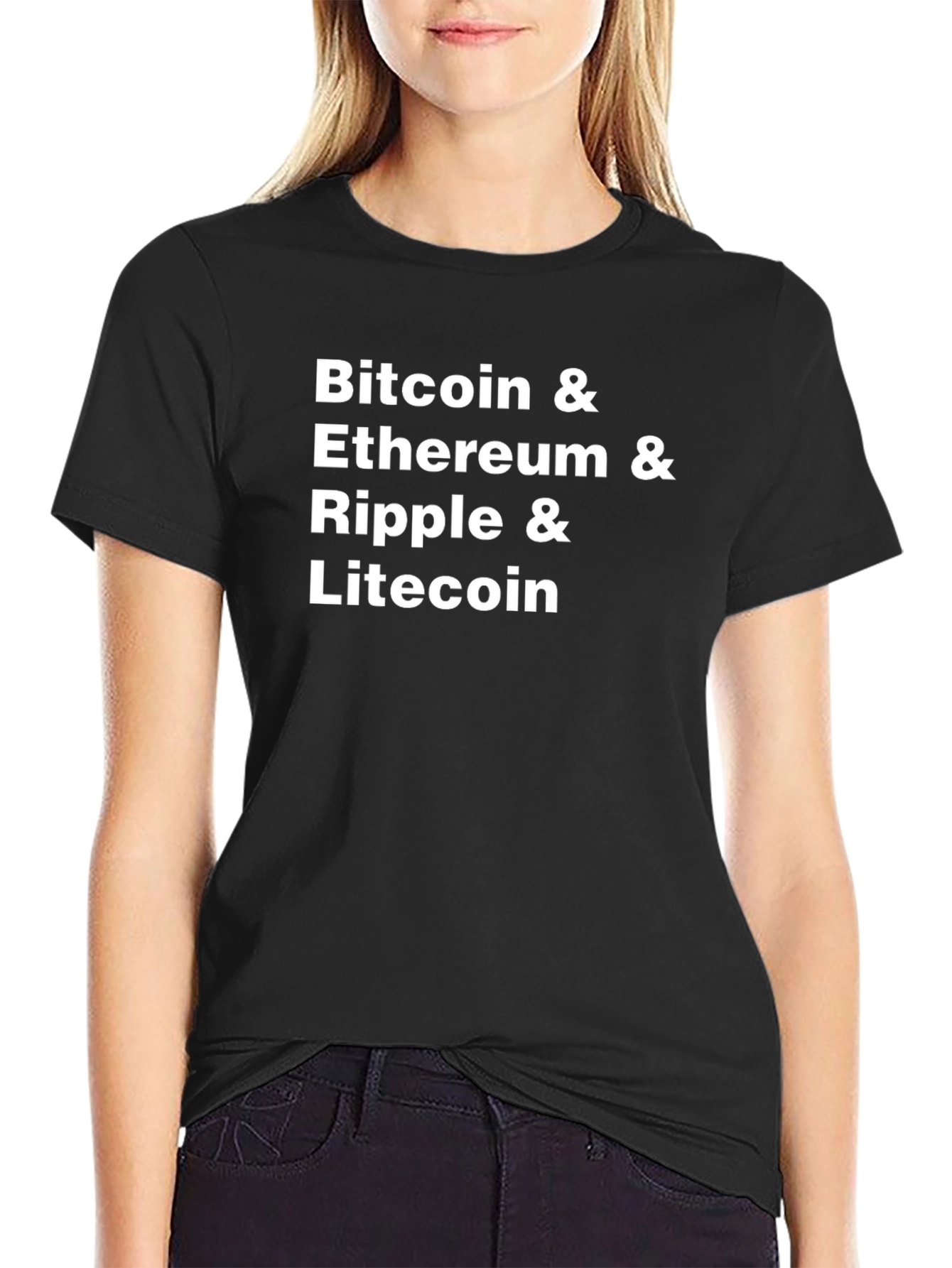 Crypto T-Shirt: Bitcoin Ethereum Ripple Litecoin