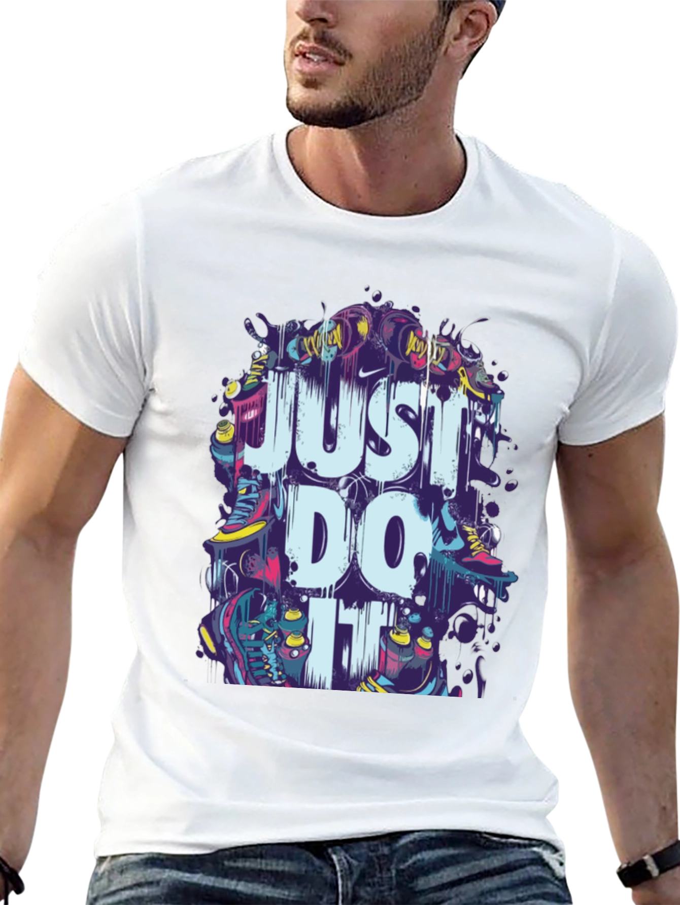 Just Do It Mens Graphic Tee - Black