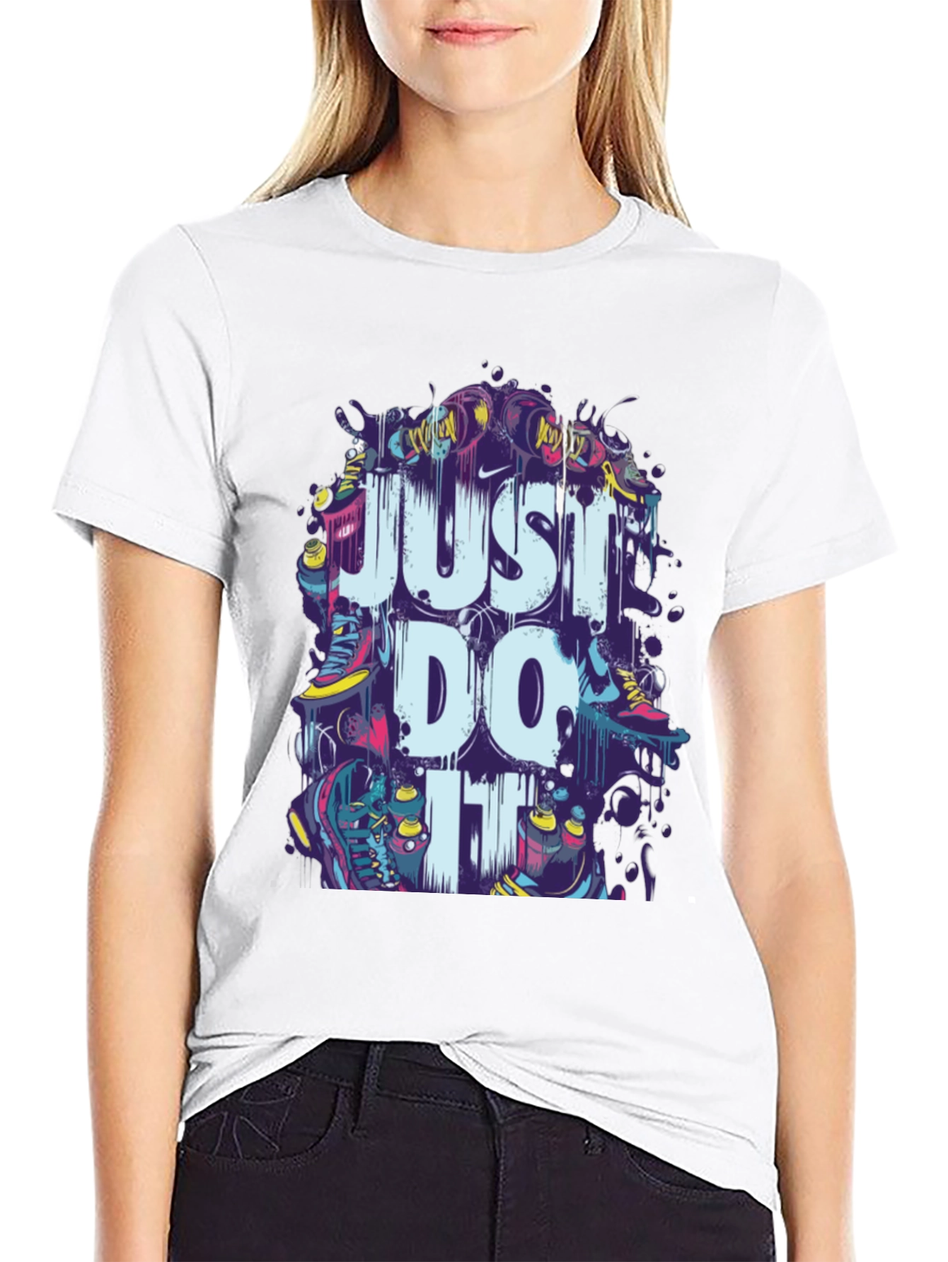 Just Do It Mens Graphic Tee - Black
