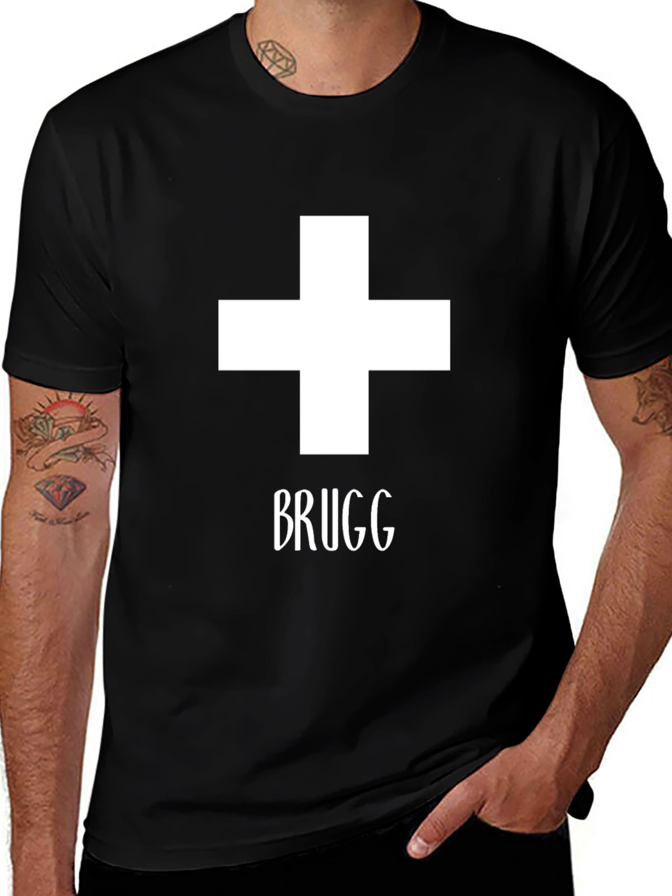 Brugg T-Shirt: Swiss Cross Graphic Tee
