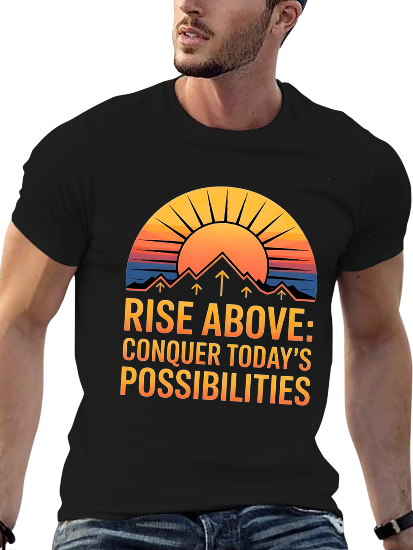 Rise Above Graphic Tee: Conquer Todays Possibilities