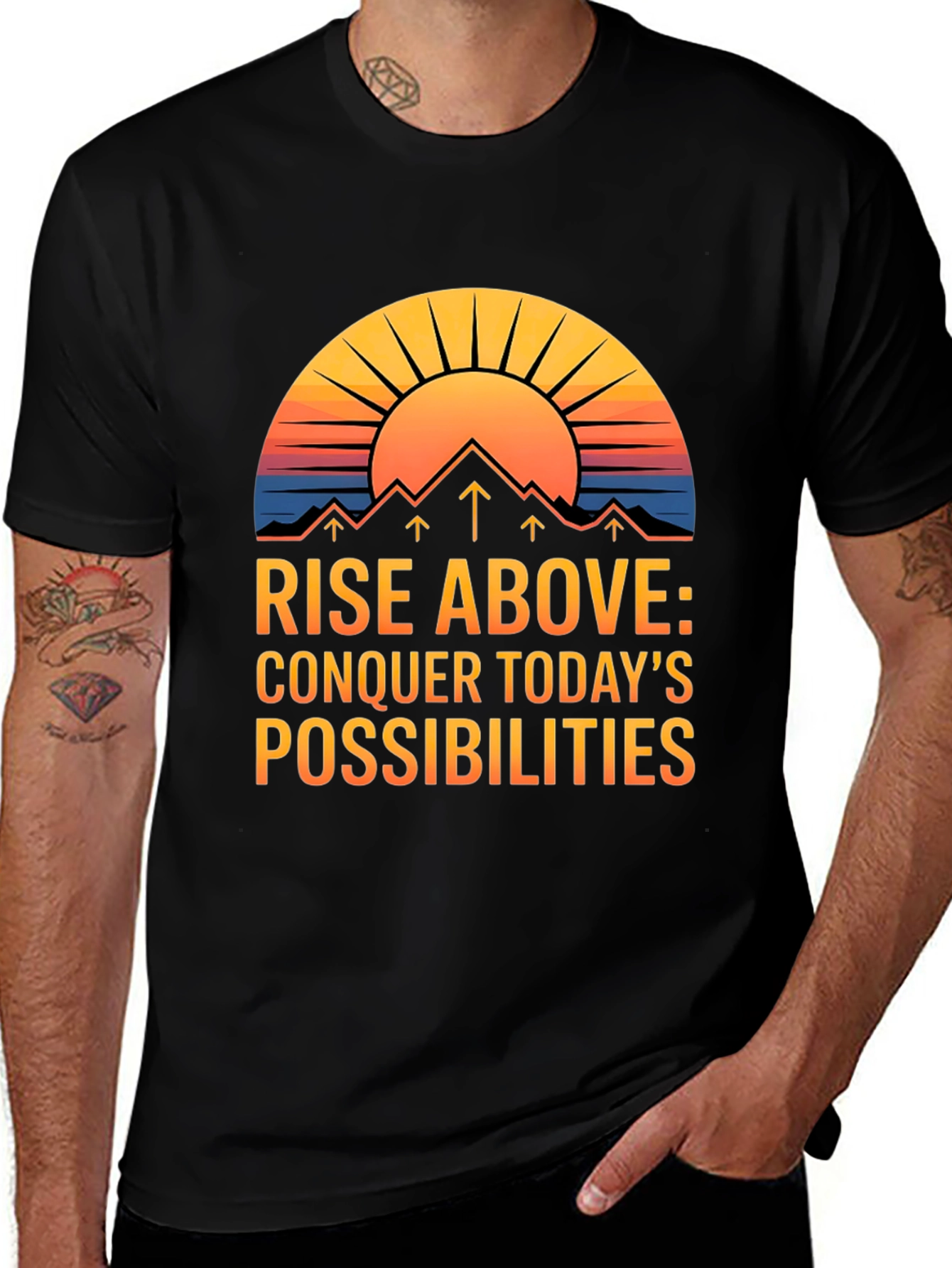 Rise Above Graphic Tee: Conquer Todays Possibilities