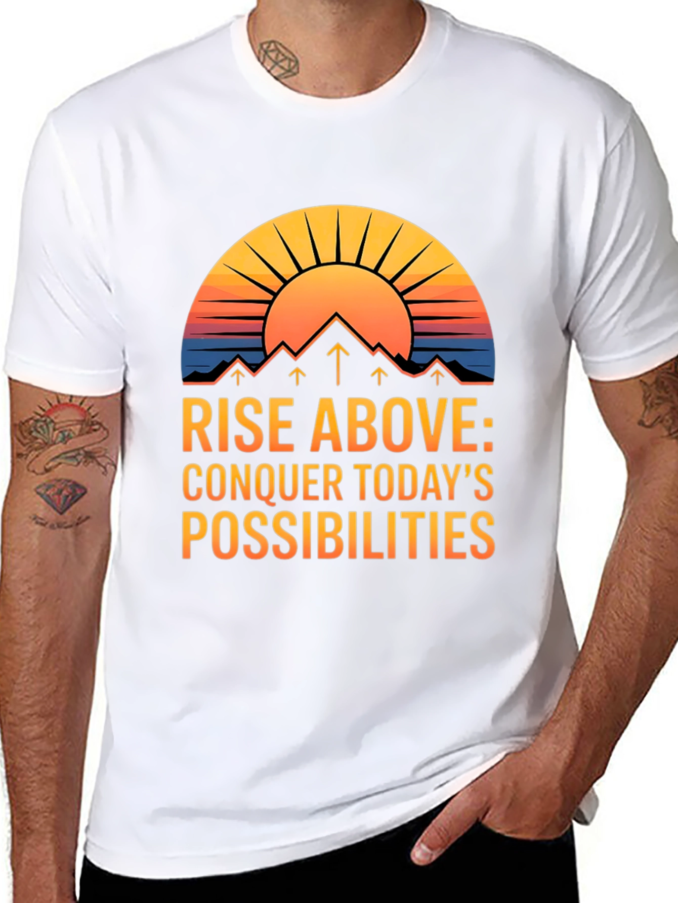 Rise Above Graphic Tee: Conquer Todays Possibilities
