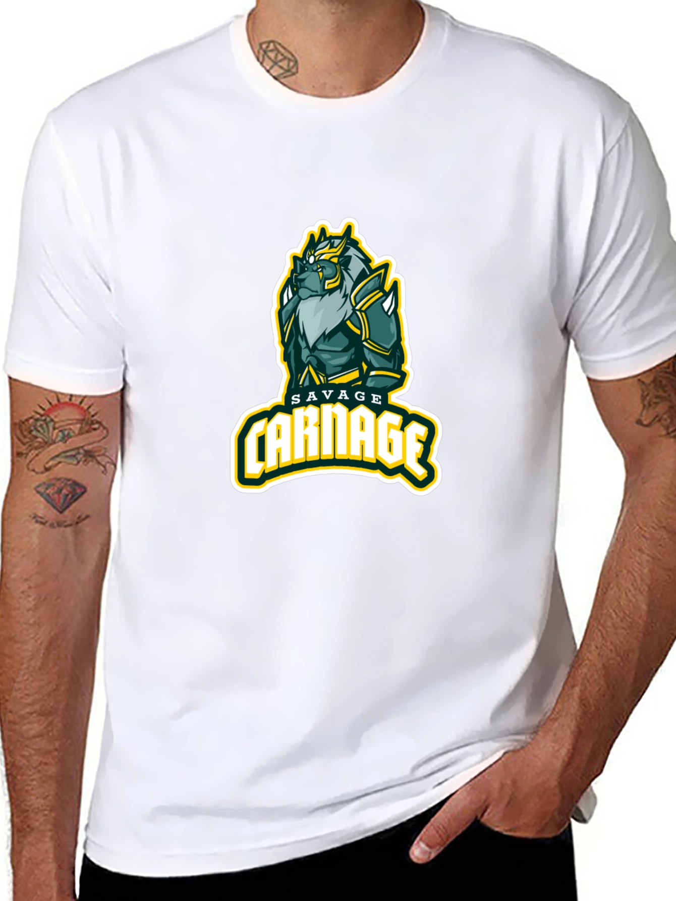 Savage Carnage Graphic Tee - Black Cotton Comfort