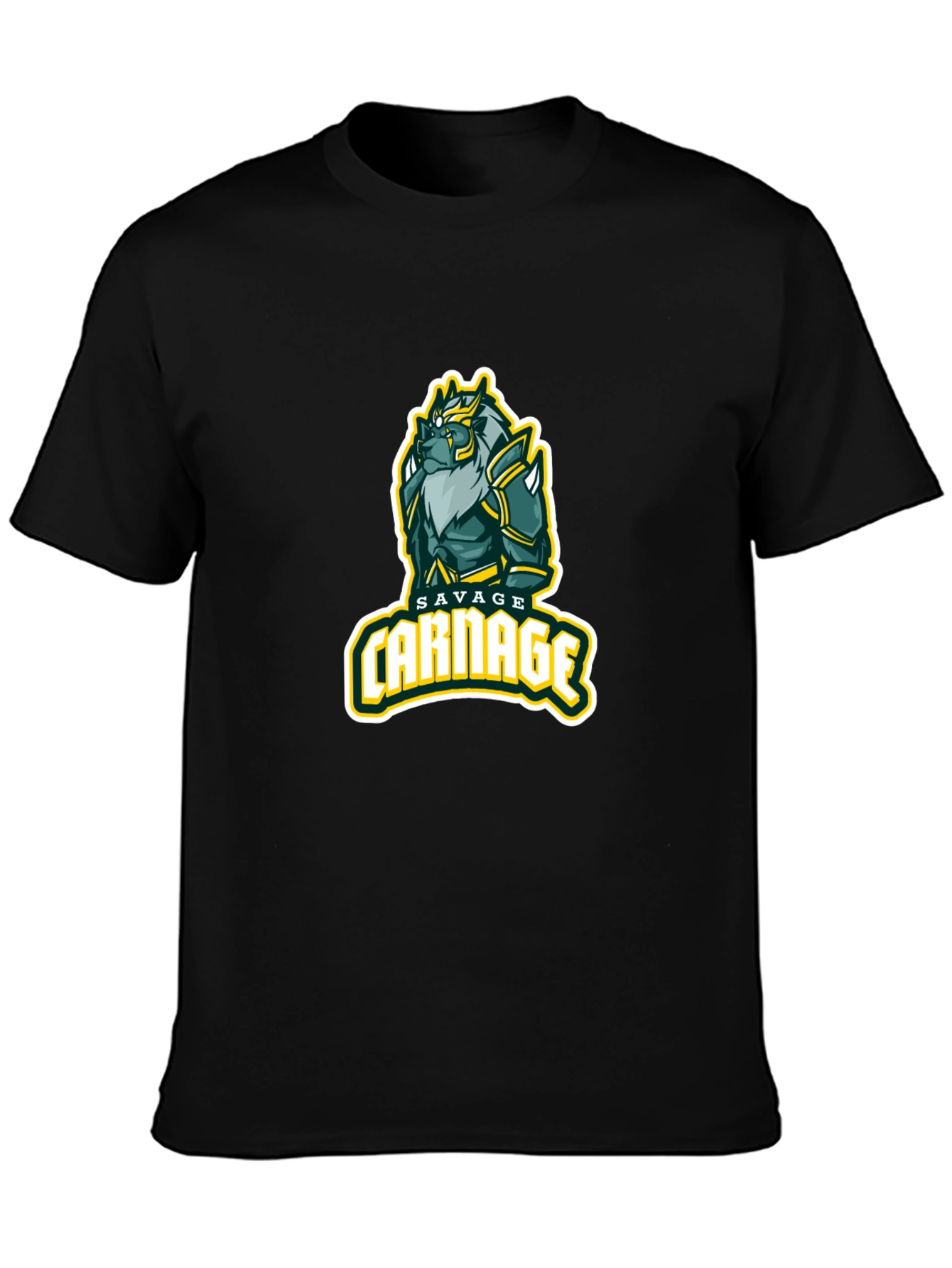 Savage Carnage Graphic Tee - Black Cotton Comfort