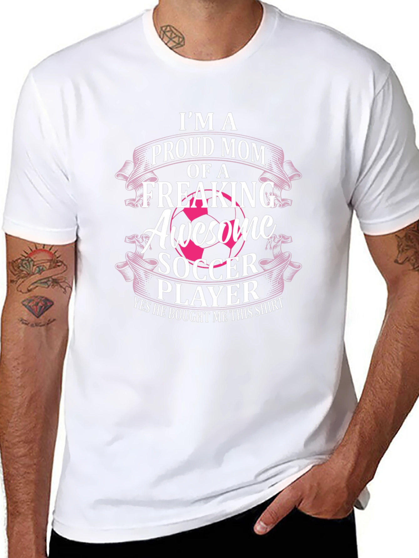 Proud Mom of an Awesome Soccer Player Graphic Tee