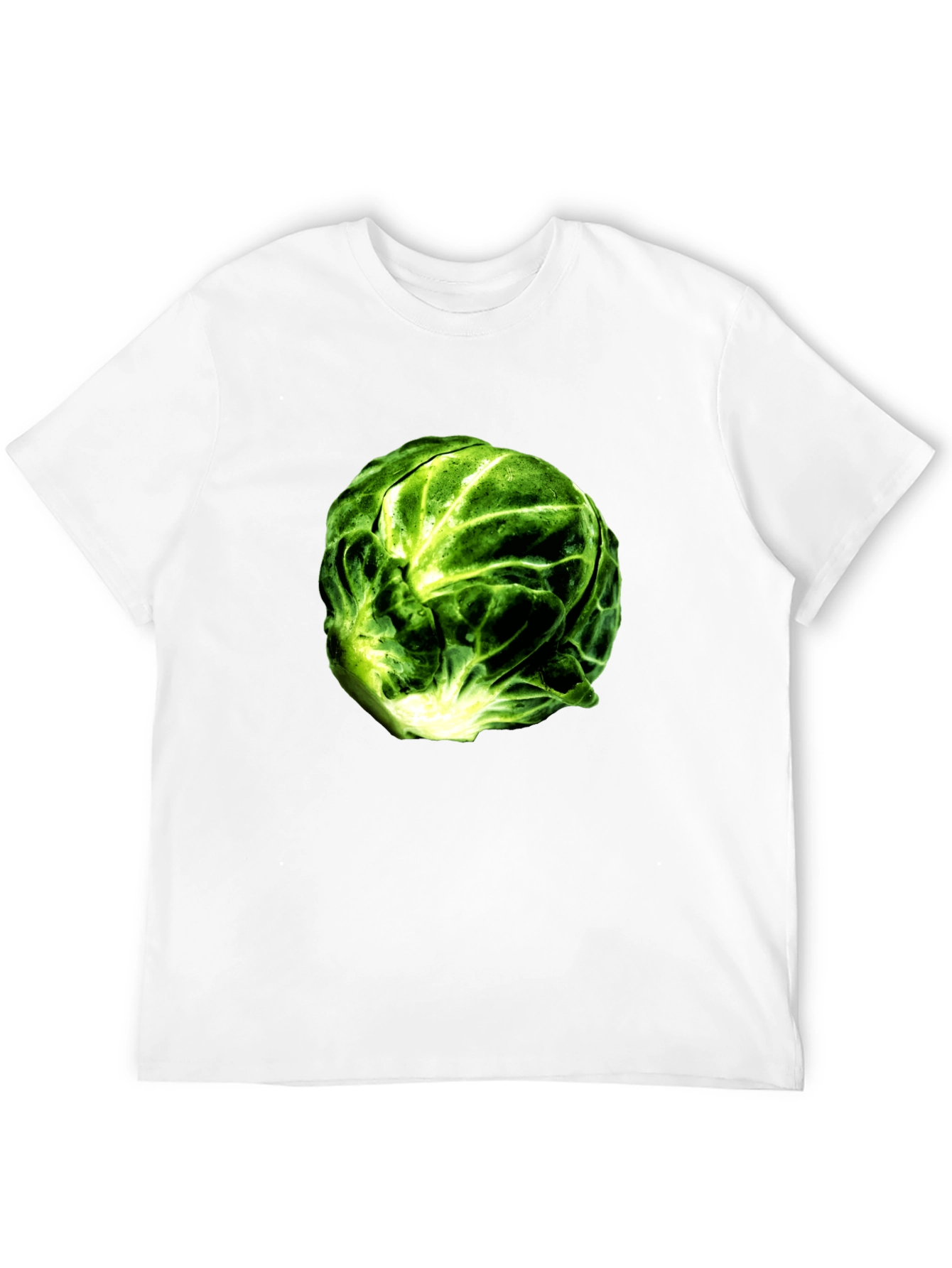 Brussels Sprout Graphic Tee - Black Cotton T-Shirt