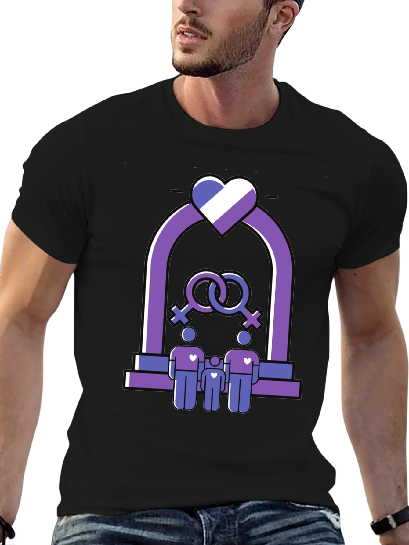 Pride Family T-Shirt - Lesbian Parents with Child