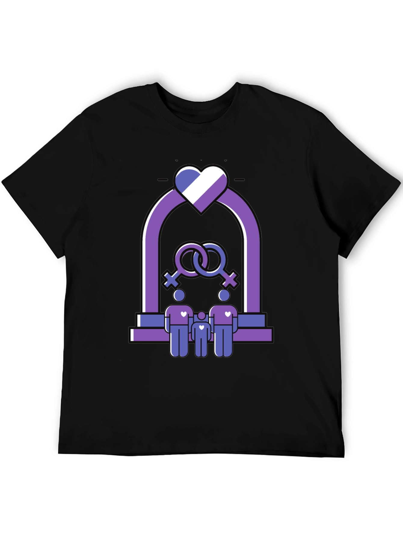 Pride Family T-Shirt - Lesbian Parents with Child