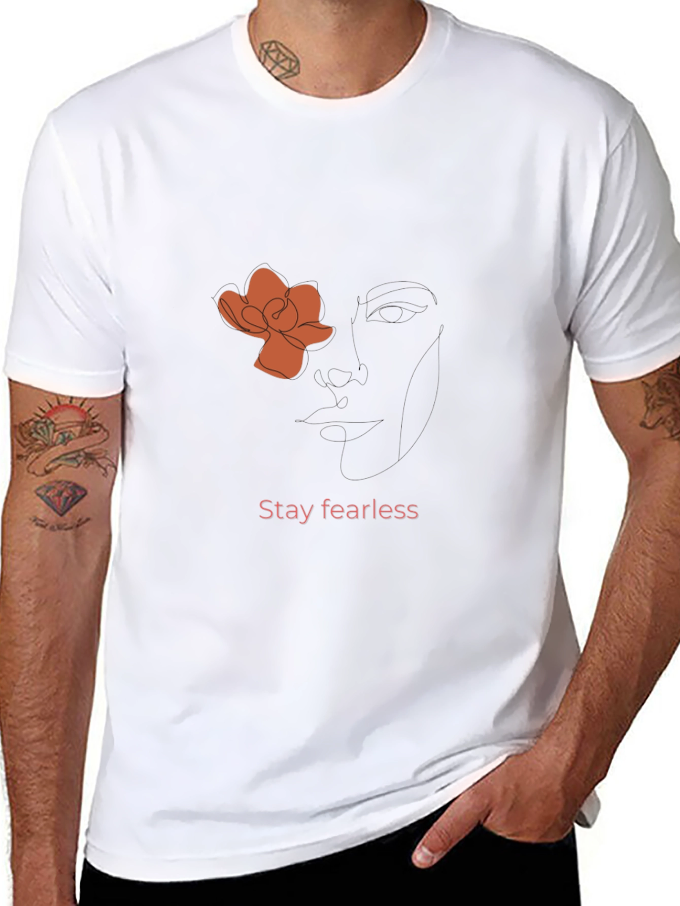 Fearless Flower Graphic Black Tee