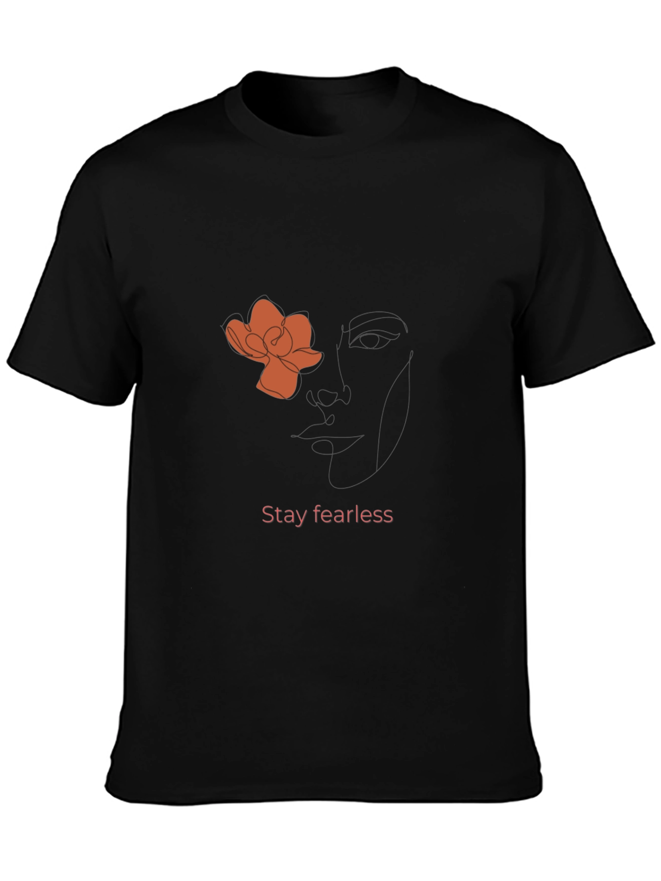 Fearless Flower Graphic Black Tee