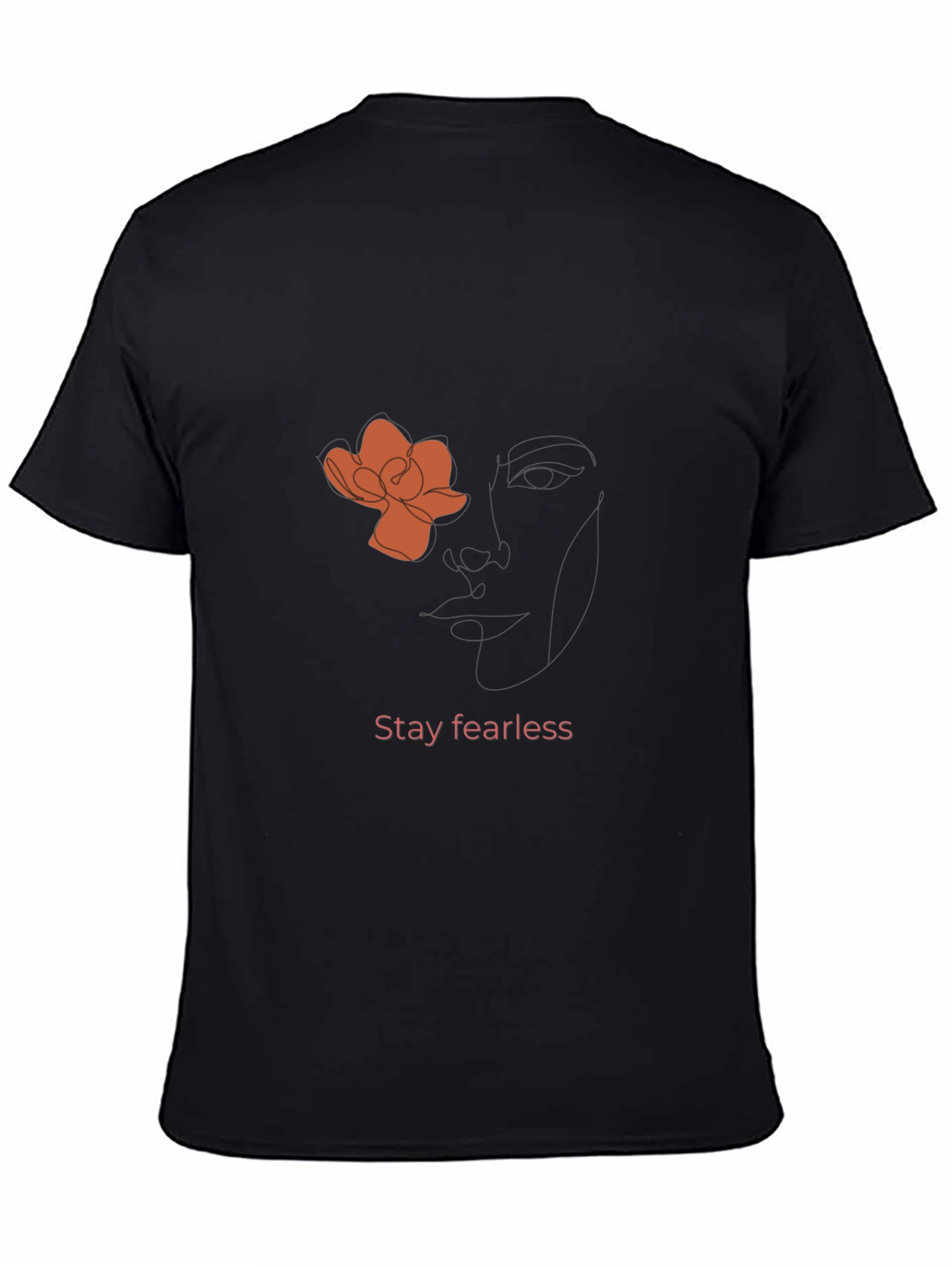Fearless Flower Graphic Black Tee