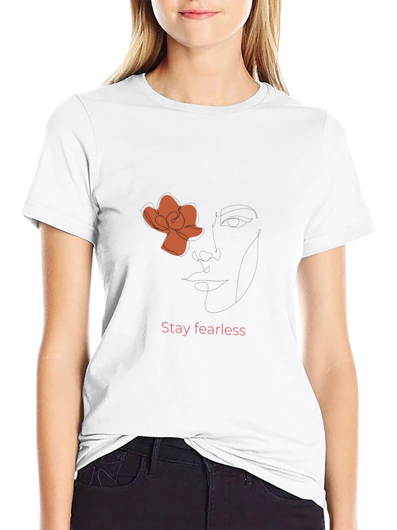 Fearless Flower Graphic Black Tee