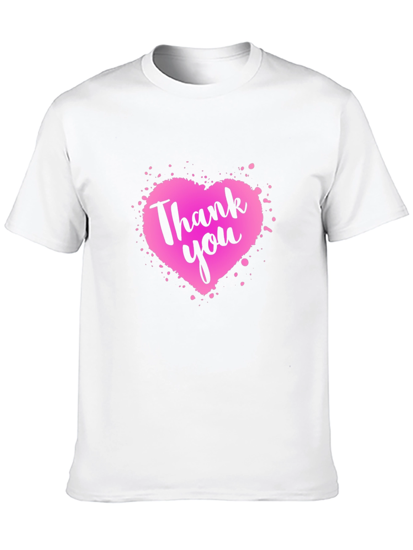Thank You Heart Graphic Black T-Shirt