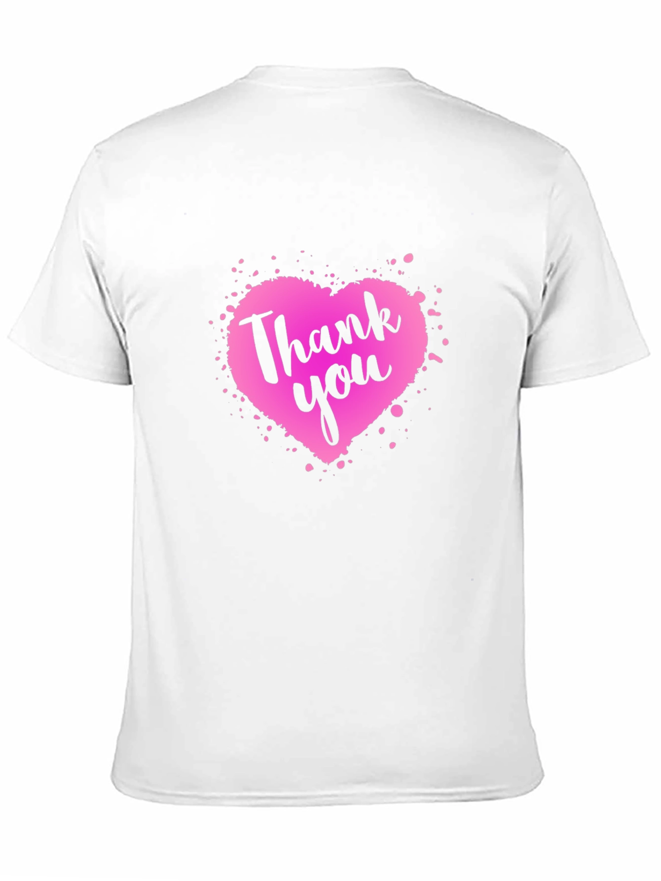 Thank You Heart Graphic Black T-Shirt