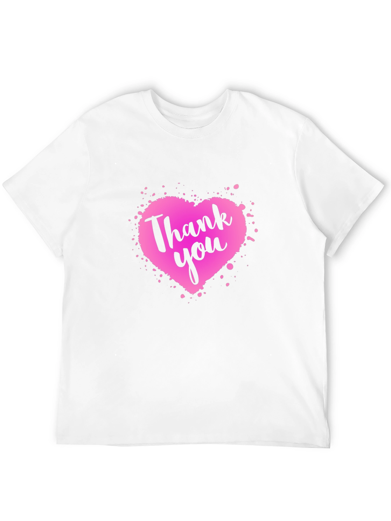Thank You Heart Graphic Black T-Shirt