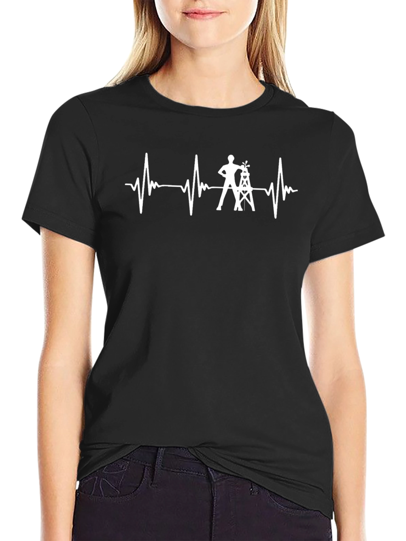 Oil Worker Heartbeat T-Shirt