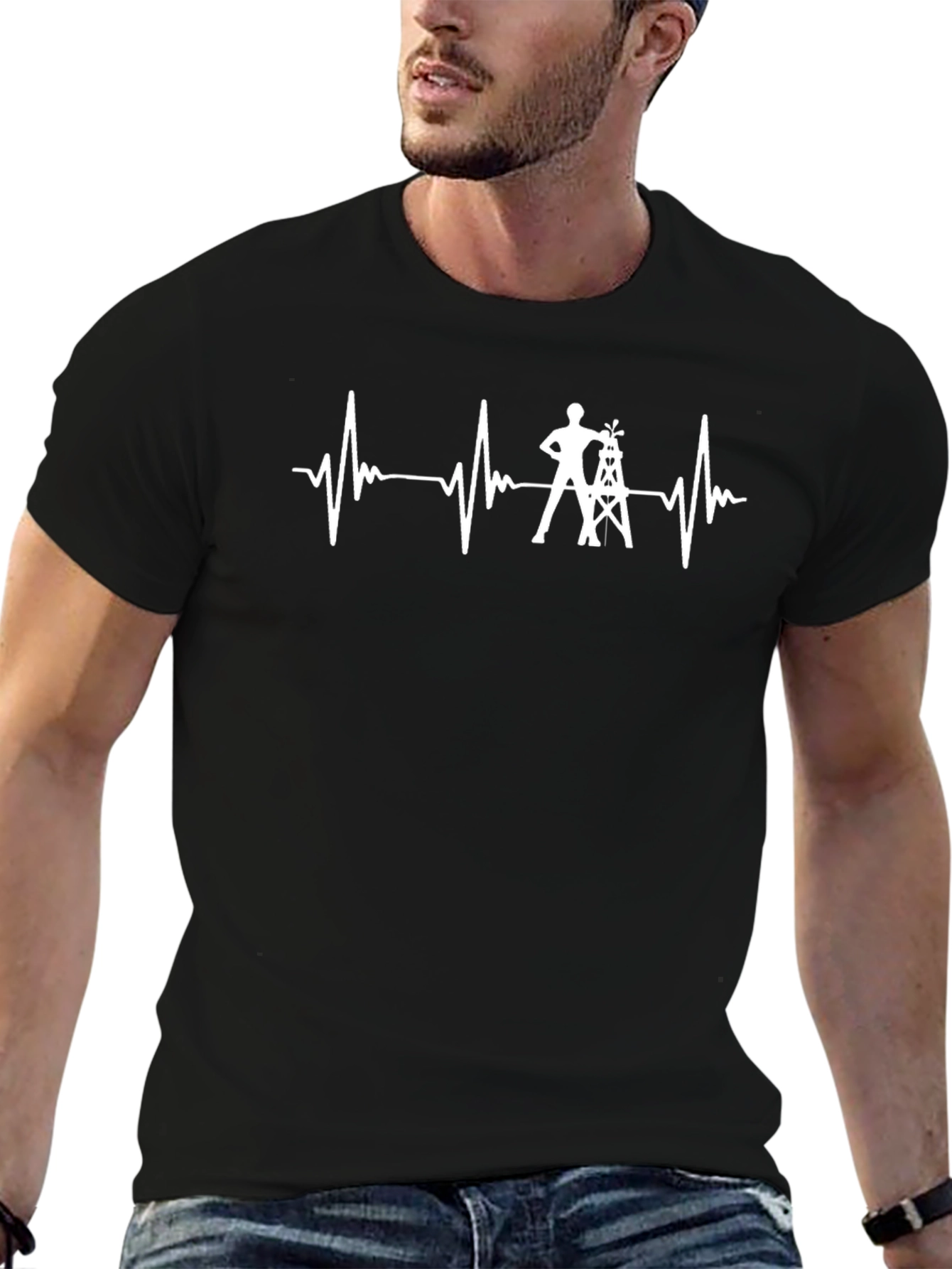 Oil Worker Heartbeat T-Shirt