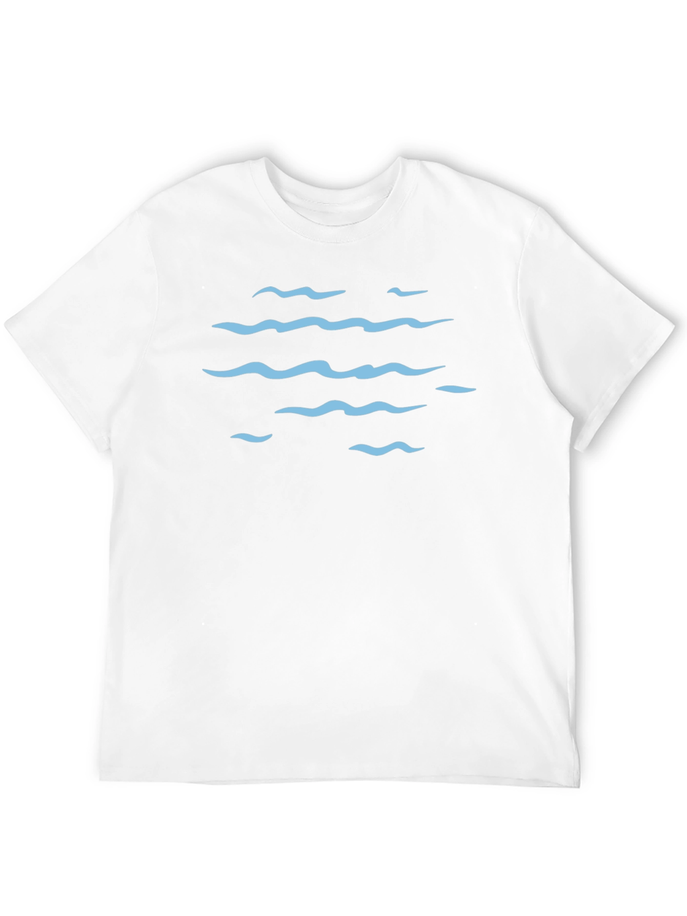 Ocean Wave Pattern Graphic Tee - Black