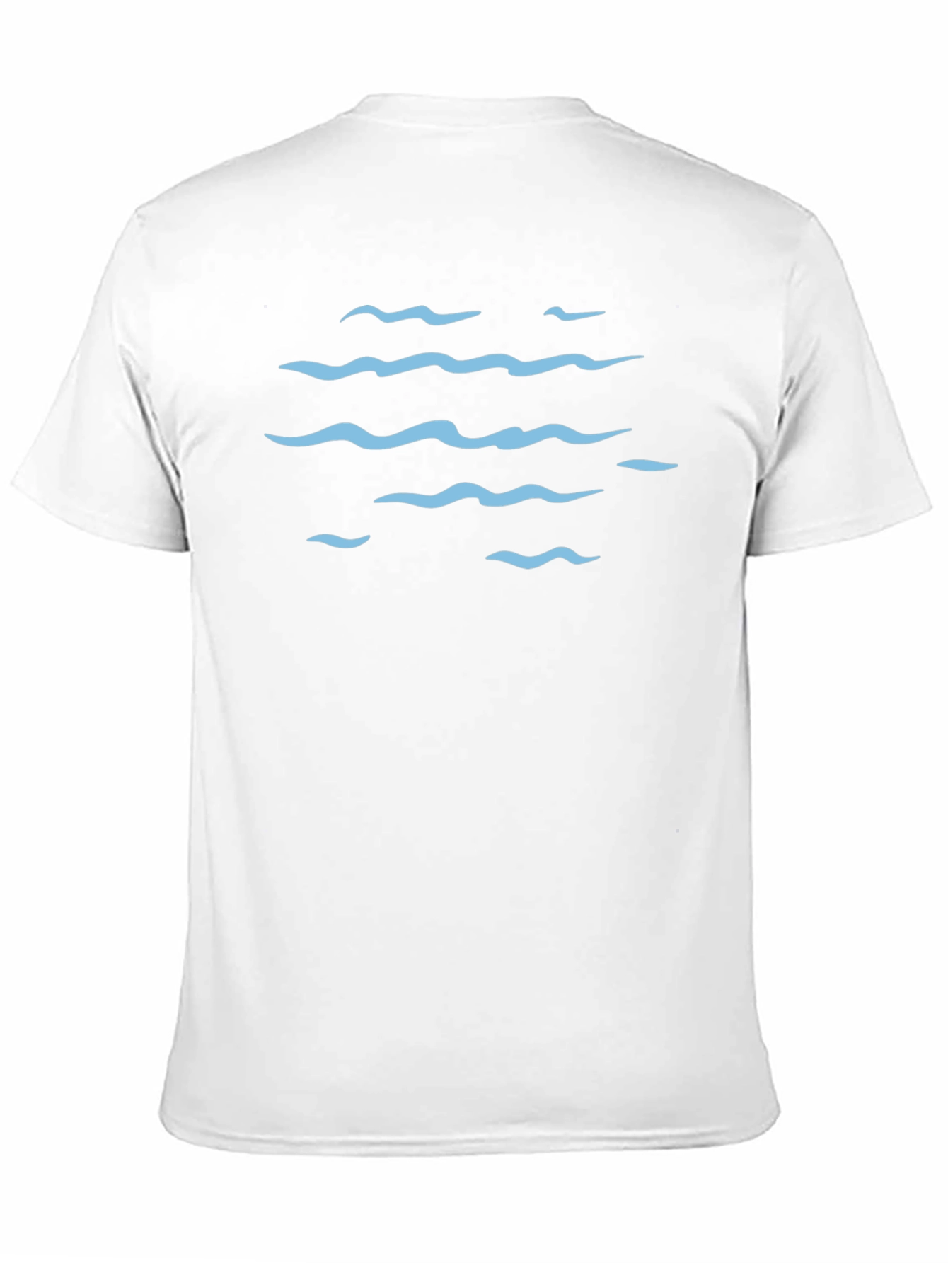 Ocean Wave Pattern Graphic Tee - Black