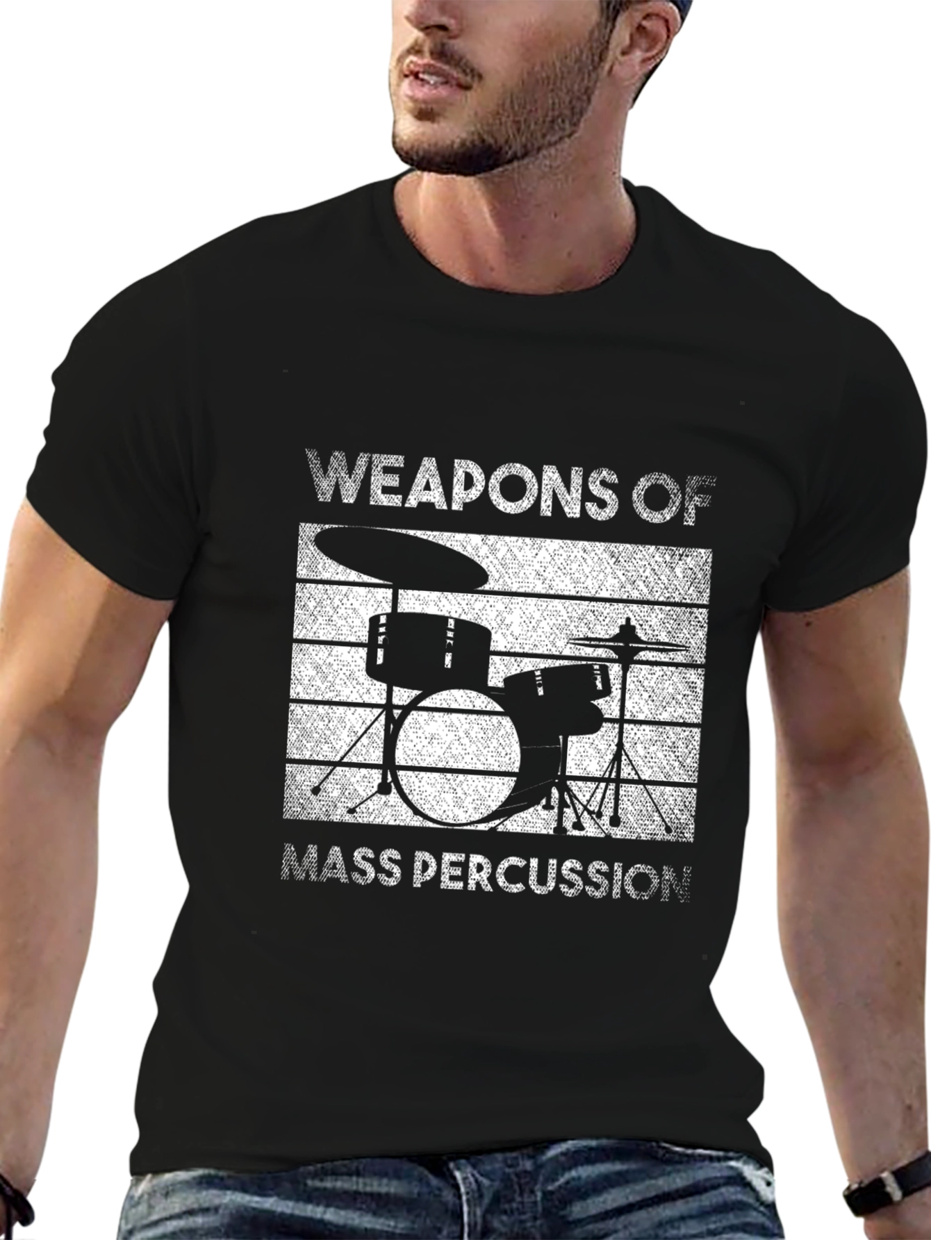 Weapons of Mass Percussion Drummer Graphic Tee