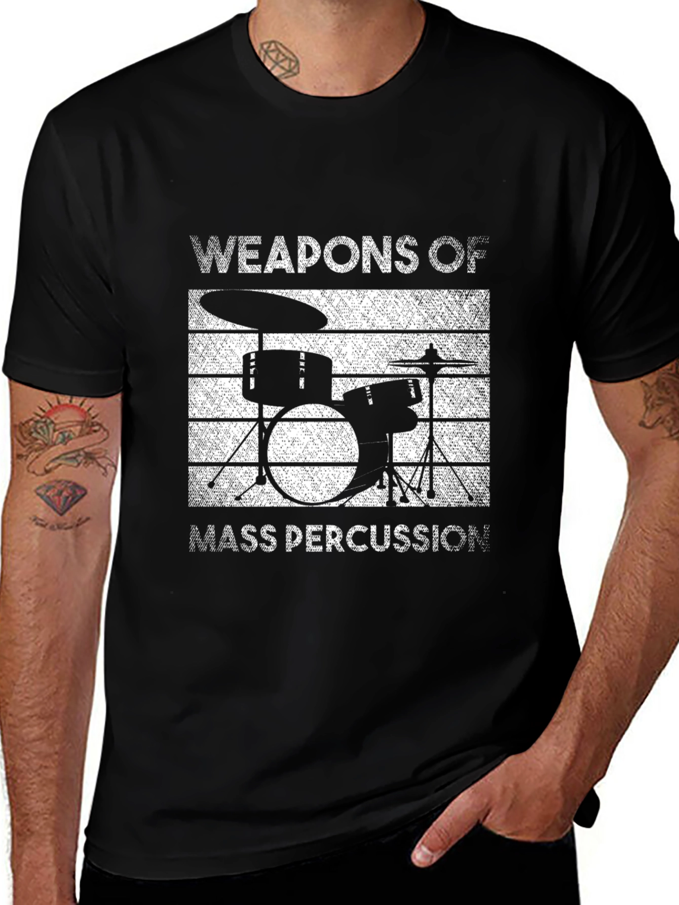 Weapons of Mass Percussion Drummer Graphic Tee