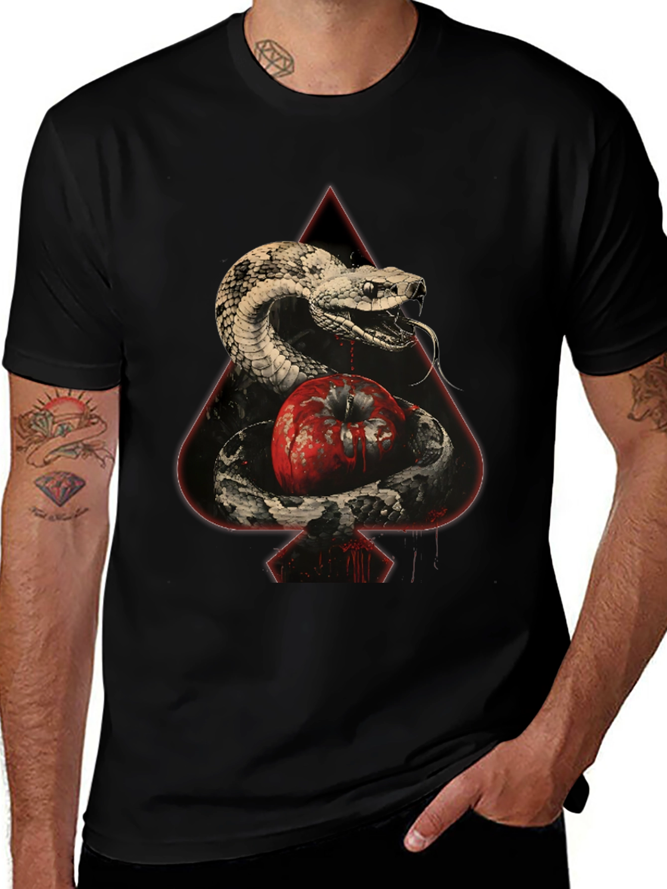 Snake and Apple Graphic Tee