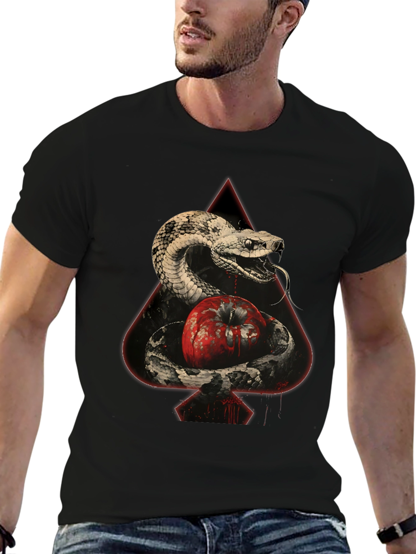 Snake and Apple Graphic Tee