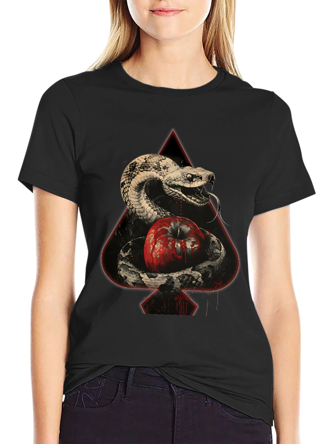 Snake and Apple Graphic Tee