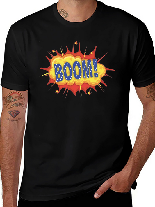 Boom Graphic Print Black T-Shirt