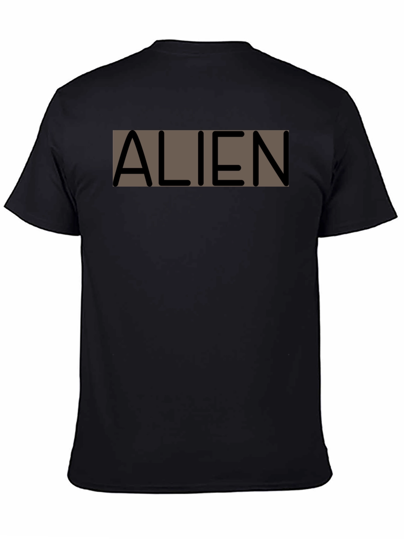 Alien Graphic Print Black T-Shirt