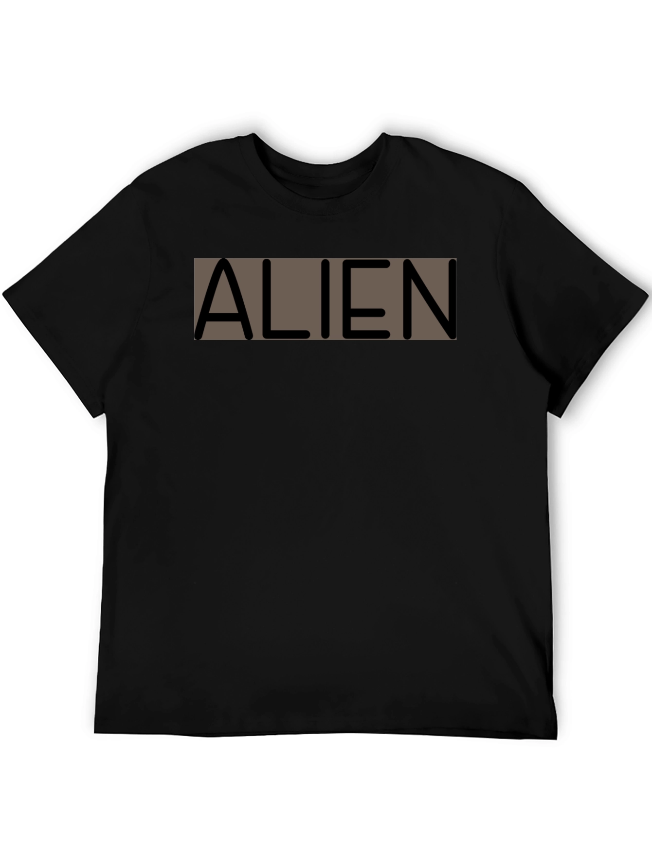 Alien Graphic Print Black T-Shirt