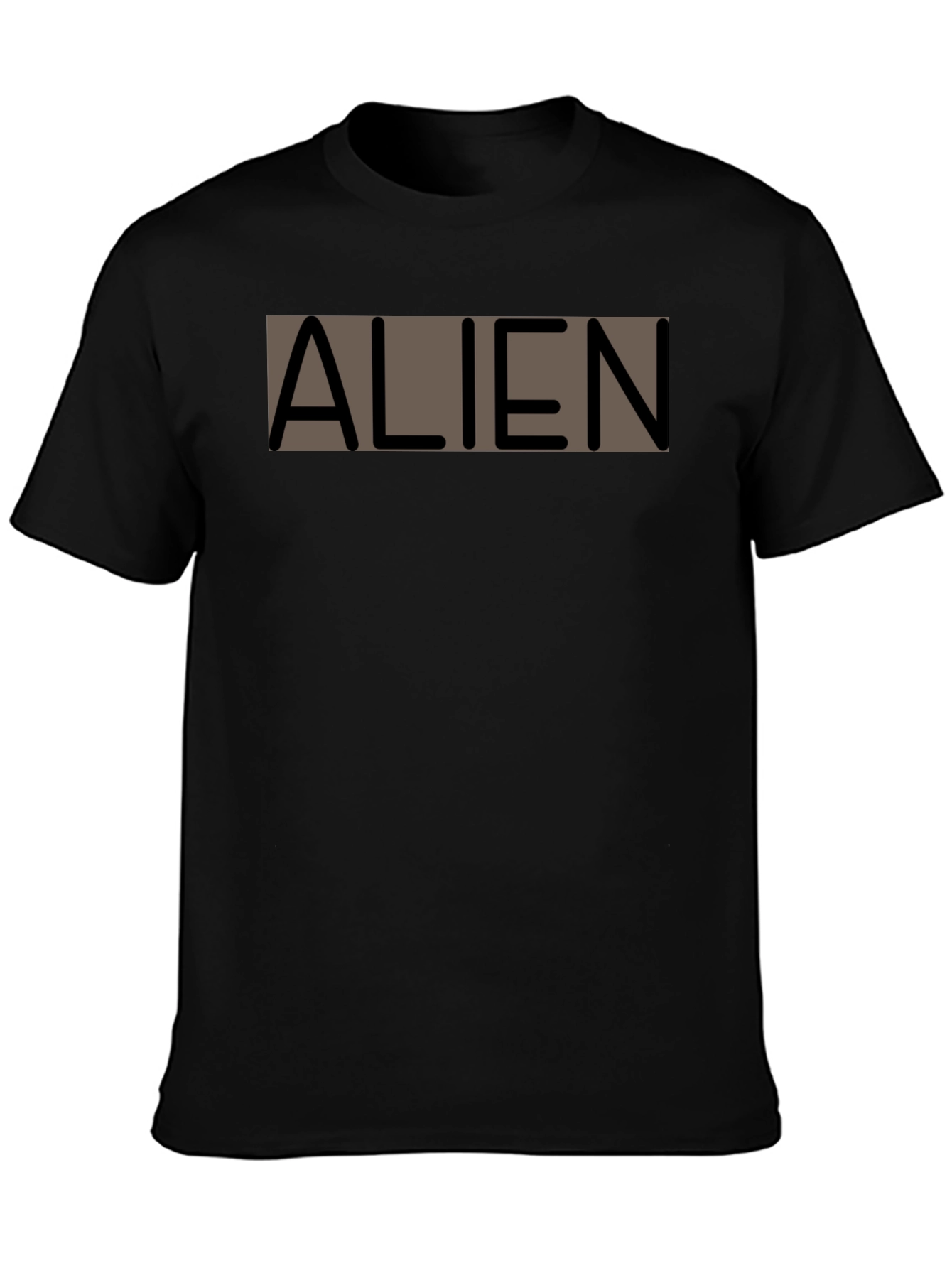 Alien Graphic Print Black T-Shirt