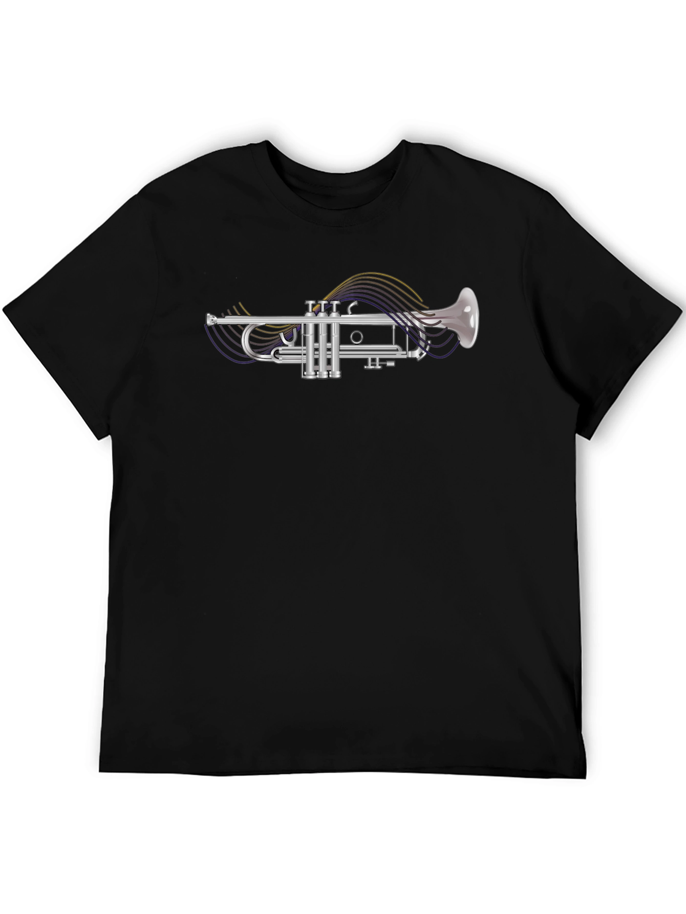Trumpet Graphic Tee - Music Lovers Black T-Shirt