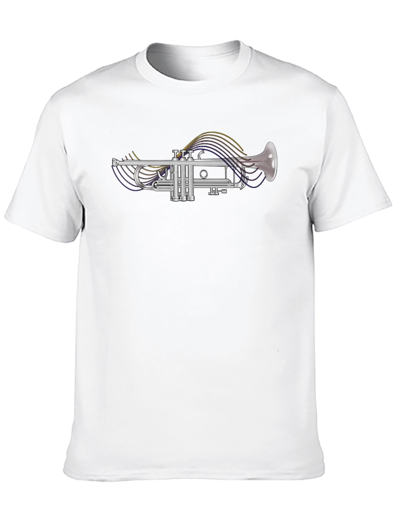 Trumpet Graphic Tee - Music Lovers Black T-Shirt