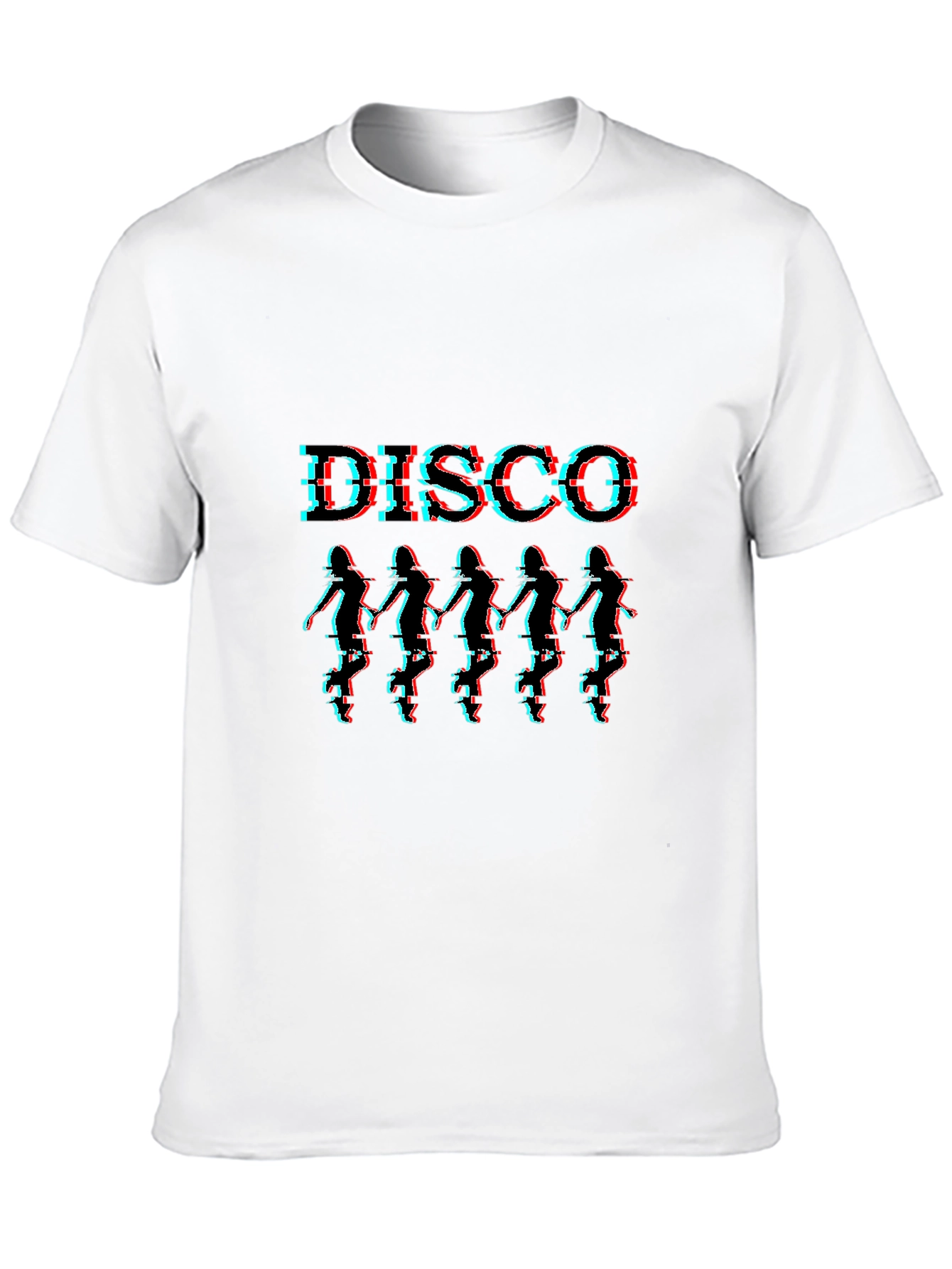 Retro Disco Dancer Graphic Tee - Black