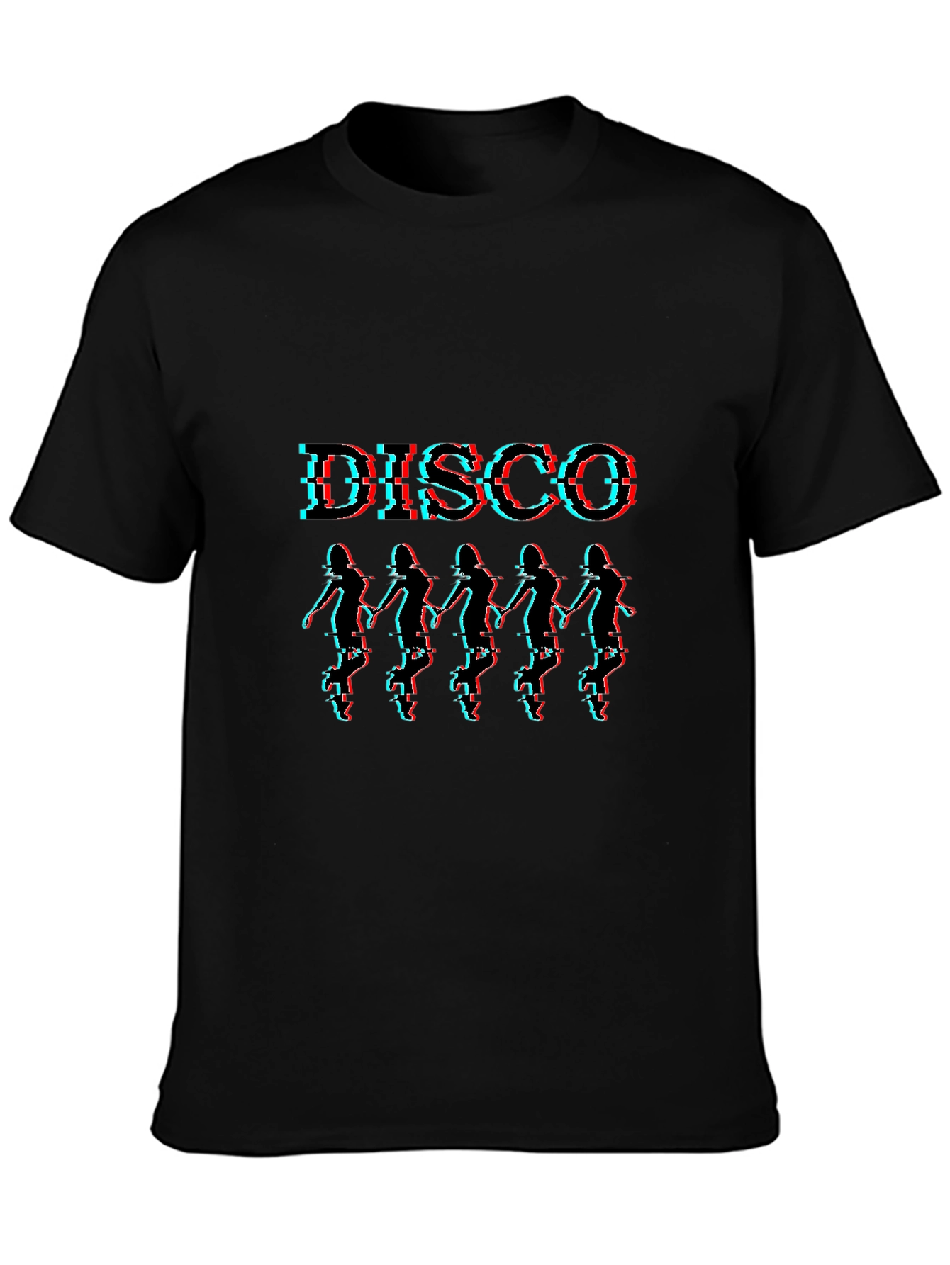 Retro Disco Dancer Graphic Tee - Black