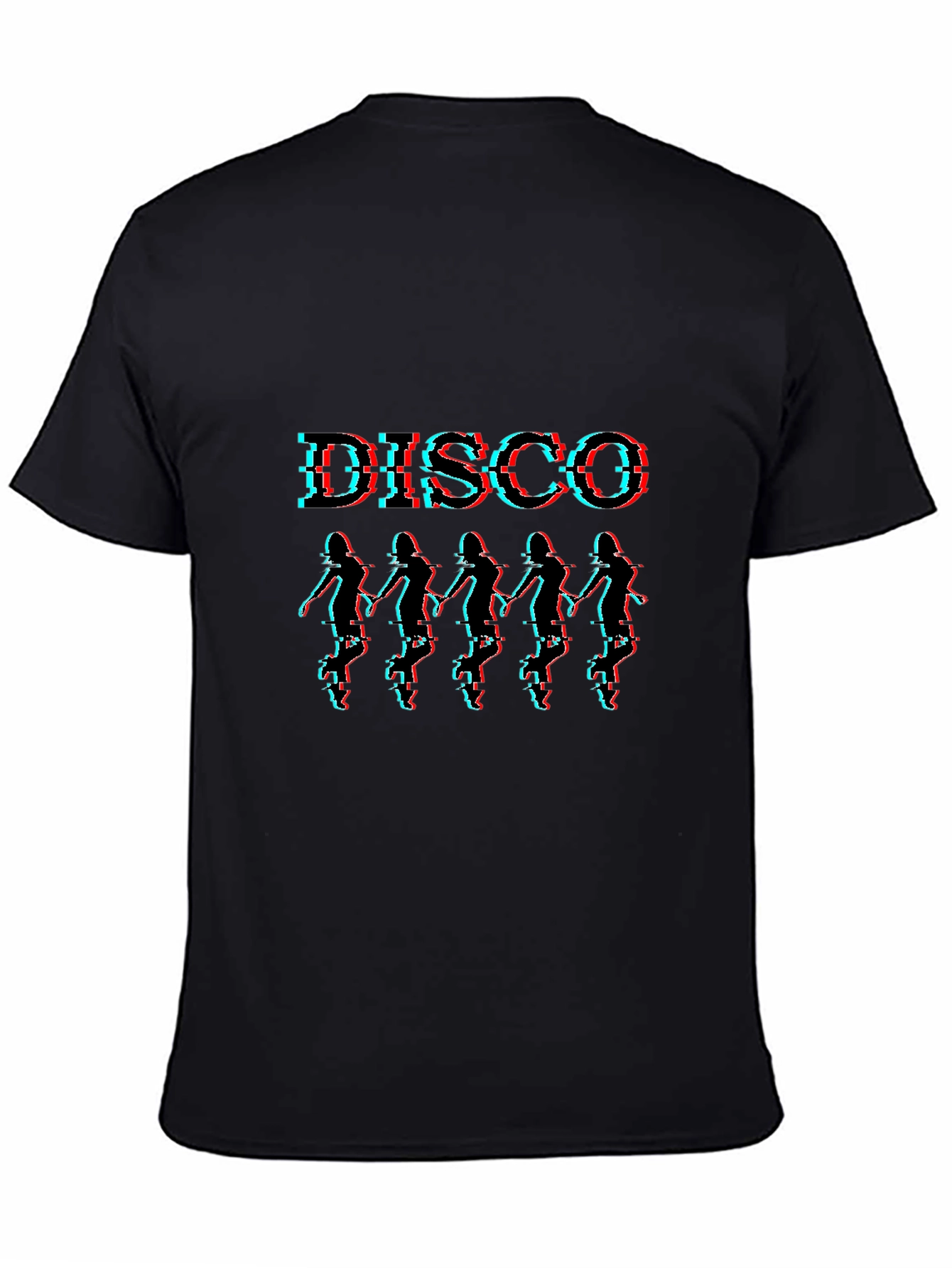 Retro Disco Dancer Graphic Tee - Black