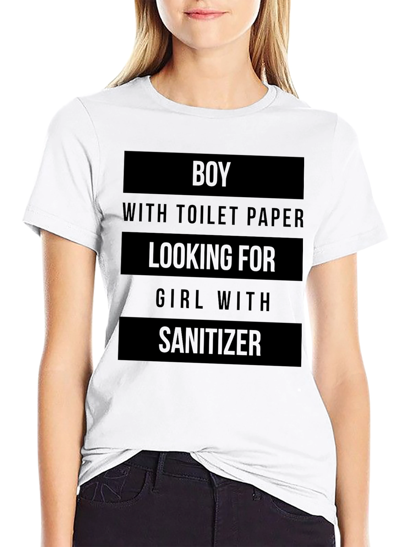Humorous Boy With Toilet Paper Graphic Tee