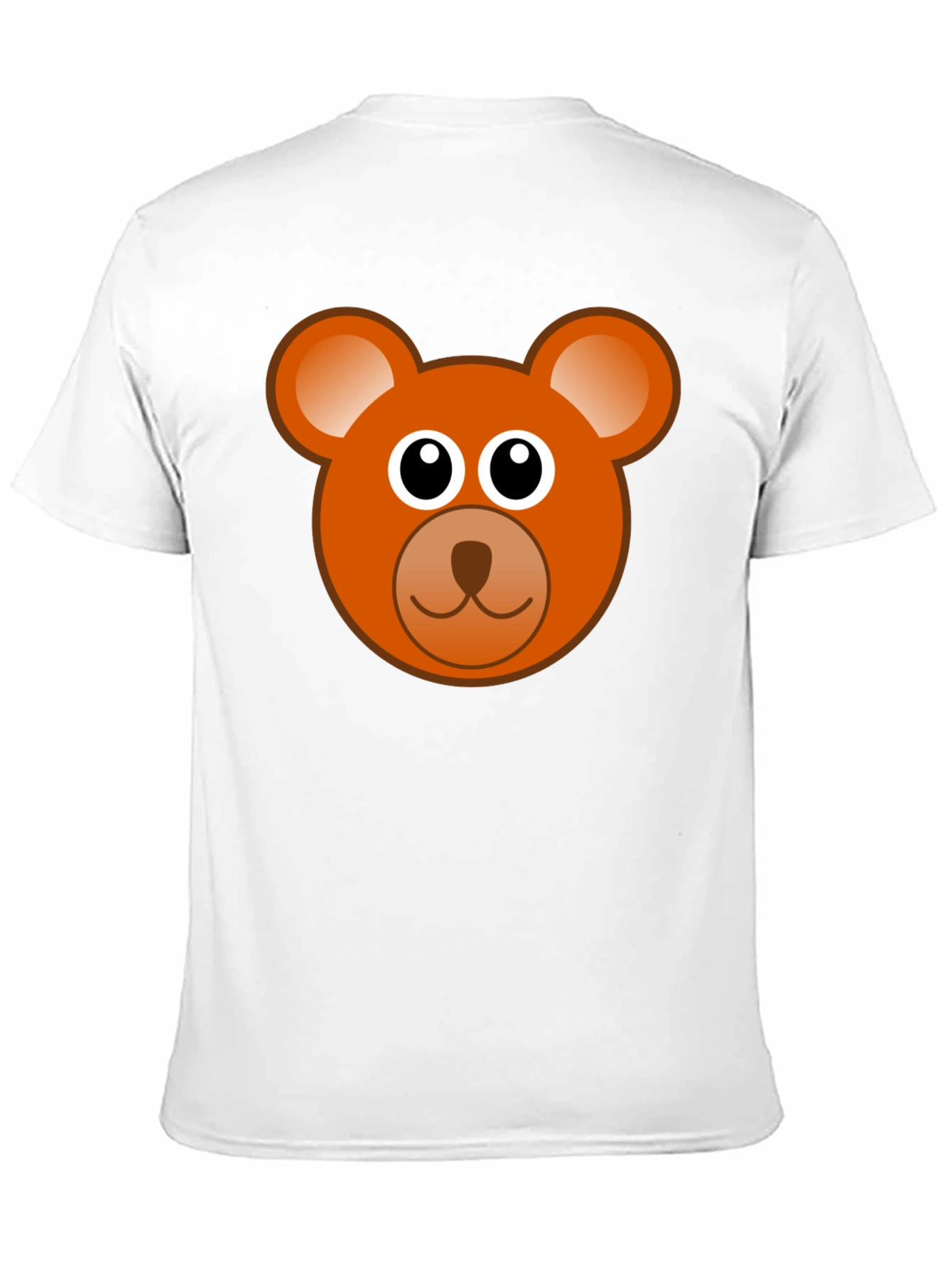 Cartoon Bear Graphic Tee - Black