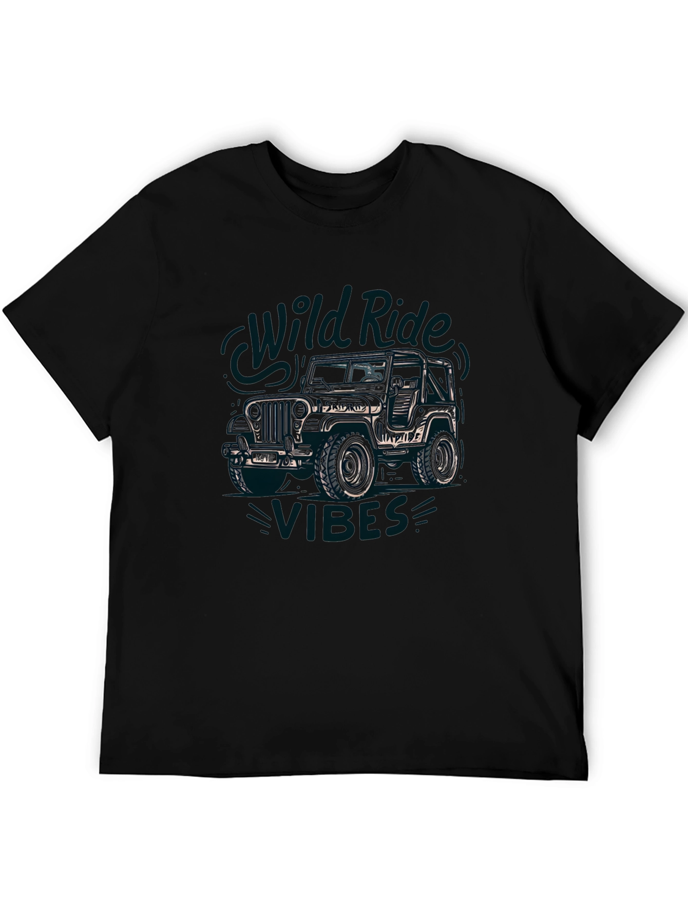 Wild Rides Vibes Black Graphic Tee