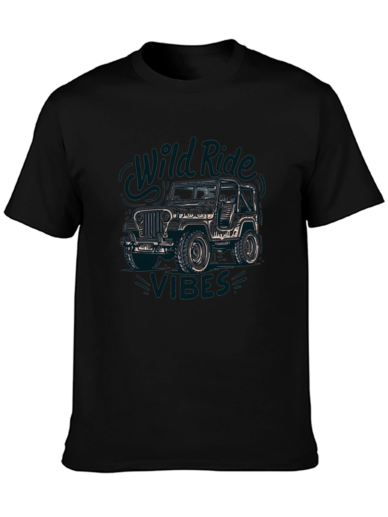 Wild Rides Vibes Black Graphic Tee