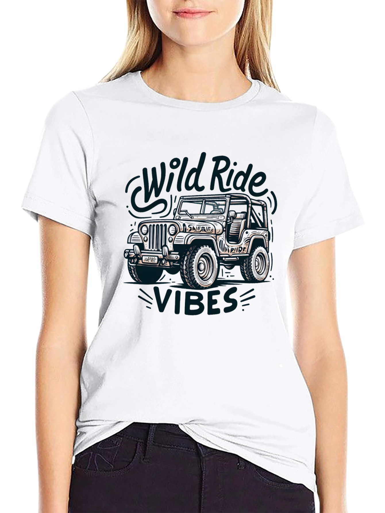 Wild Rides Vibes Black Graphic Tee