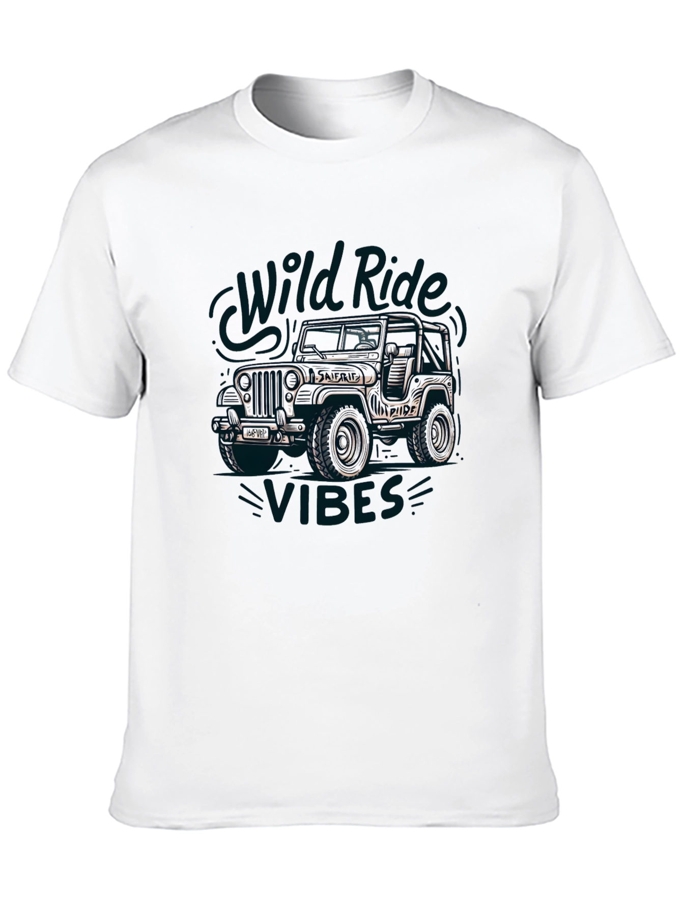 Wild Rides Vibes Black Graphic Tee