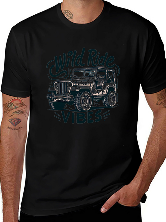 Wild Rides Vibes Black Graphic Tee